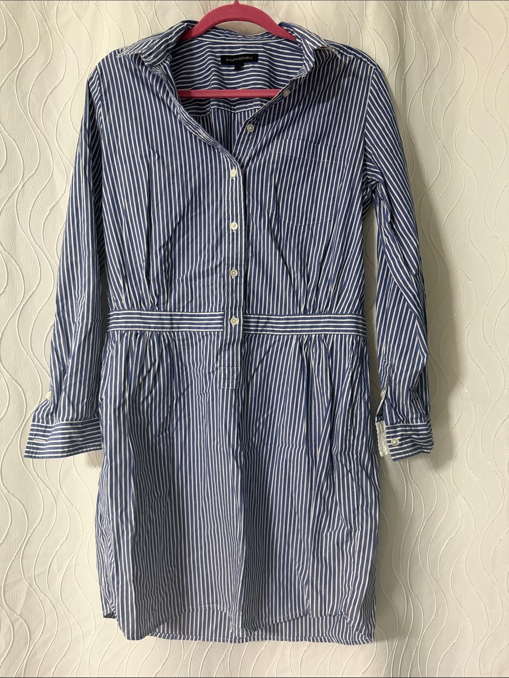 Banana Republic Blue and White Striped Top